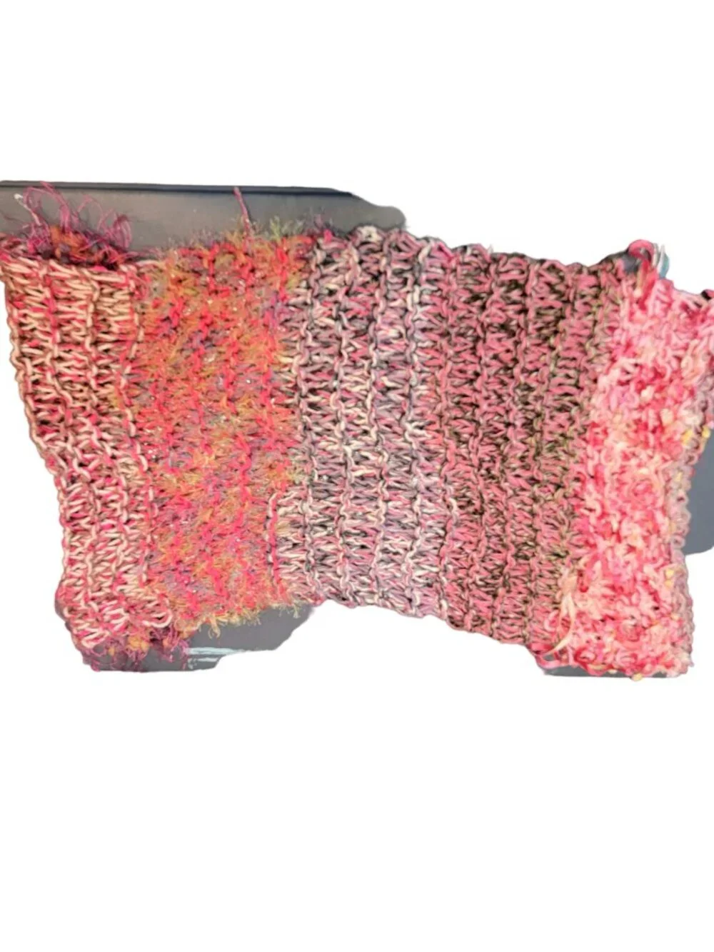 Colorful Fringe Oversize Infinity Scarf Wrap Crochet Knit Women Pink Purple Soft